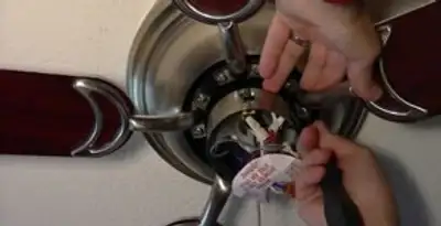 Ceiling fan installation with electrical wiring and mounting by professional electrician in Naperville, IL