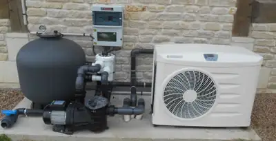 electric heater installation services with connected outdoor heating system equipment in Naperville, IL