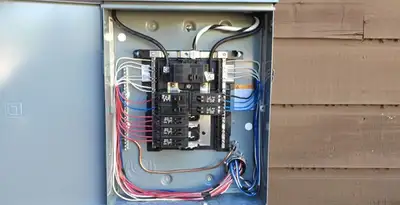 electrical panel upgrade service featuring newly installed electrical panel wired by licensed electricians in Naperville, IL