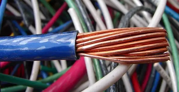 electrical wiring services showing exposed copper conductors and cable preparation in Naperville, IL