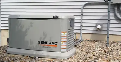 generator installation service featuring outdoor standby generator setup by licensed electricians in Naperville, IL