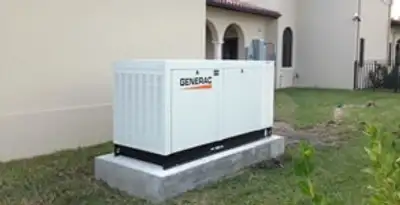 generator installation service showing standby generator professionally installed for residential power backup in Naperville, IL