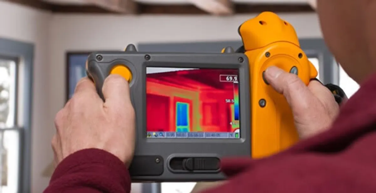 home energy audit service capturing thermal readings to analyze insulation and electrical efficiency in Naperville, IL