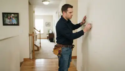 Electrician planning intercom station locations and cable routes in a Naperville, IL home