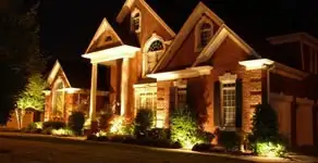 landscape lighting installation services enhancing residential exterior lighting in Naperville, IL