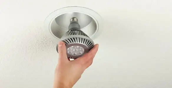 lighting installation service featuring recessed ceiling light installed by licensed professionals in Naperville, IL