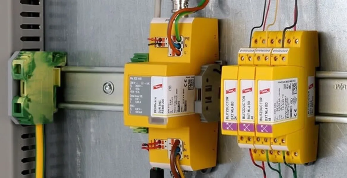 lightning surge protection system with surge suppressors installed by electrical service professionals in Naperville, IL