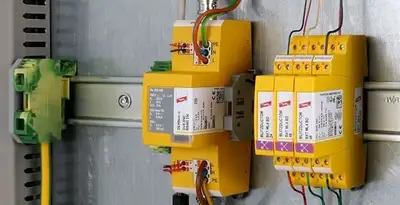 lightning surge protection system with surge suppressors installed by electrical service professionals in Naperville, IL