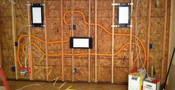 new construction wiring project displaying complete electrical system layout installed by professionals in Naperville, IL
