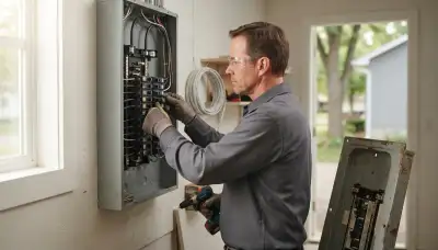 Electrical panel upgrade for an older home in Naperville, IL by a professional electrician