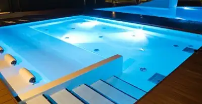 pool light installation and repair services providing modern illuminated pool lighting in Naperville, IL