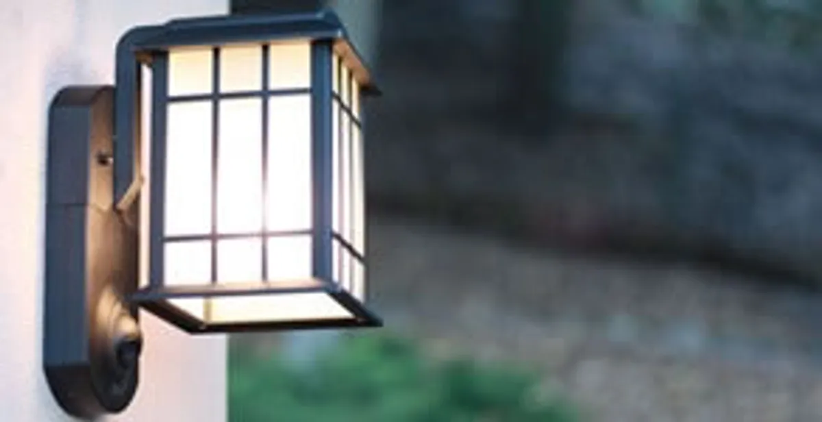 security light installation services with professionally mounted exterior wall light in Naperville, IL