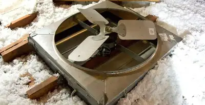 whole house fan installation services with attic-mounted ventilation unit in Naperville, IL