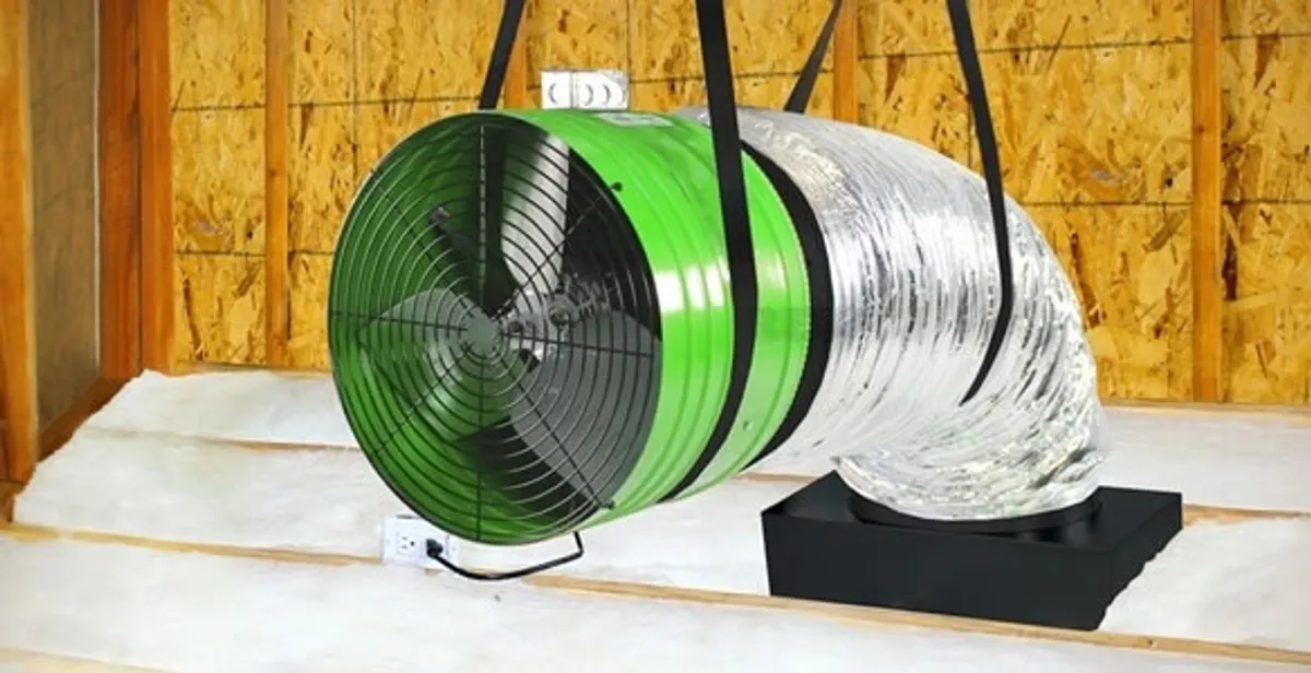whole house fan installation services with professionally mounted ventilation fan system in Naperville, IL