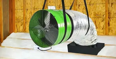 whole house fan installation services with professionally mounted ventilation fan system in Naperville, IL